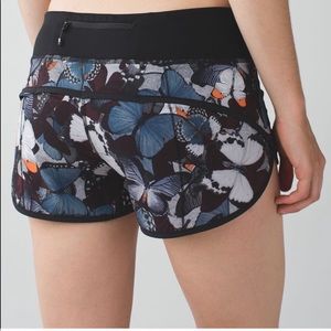 RARE butterfly Lululemon speed up shorts